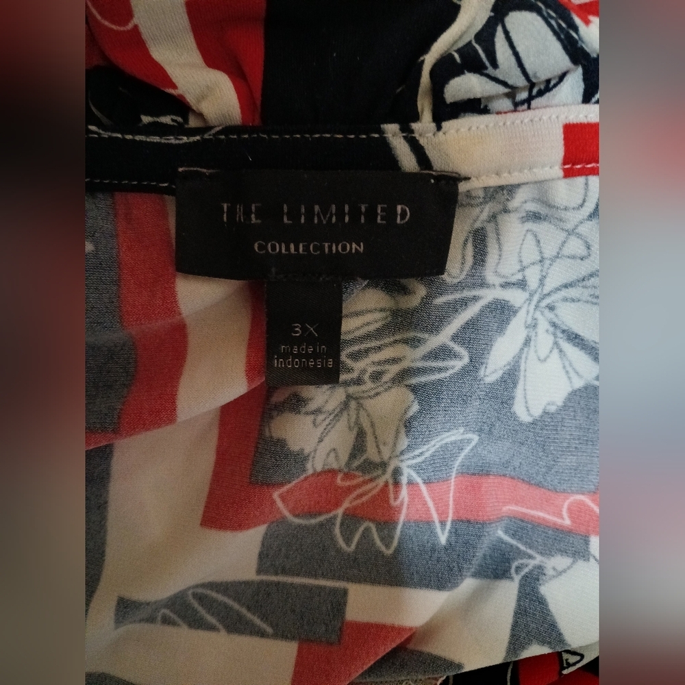 Womens 3X The Limited Floral Tropical Sleeveless Blouse - Picture 5 of 6
